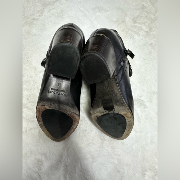 Black Leather Ankle Boots - Picture 9 of 14